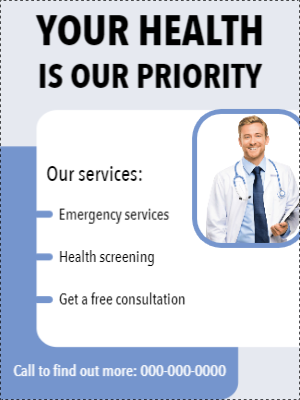 Custom Outdoor Yard Signs Multiple Sizes Health is Our Priority