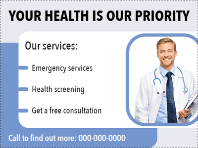 Custom Outdoor Yard Signs Multiple Sizes Health is Our Priority