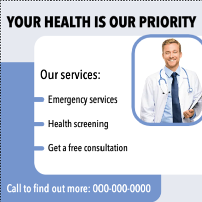 Custom Outdoor Yard Signs Multiple Sizes Health is Our Priority