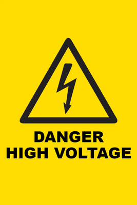 Custom Outdoor Yard Signs Multiple Sizes Danger High Voltage