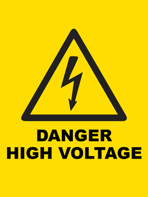 Custom Outdoor Yard Signs Multiple Sizes Danger High Voltage