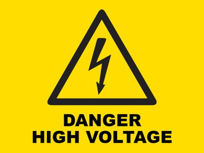 Custom Outdoor Yard Signs Multiple Sizes Danger High Voltage