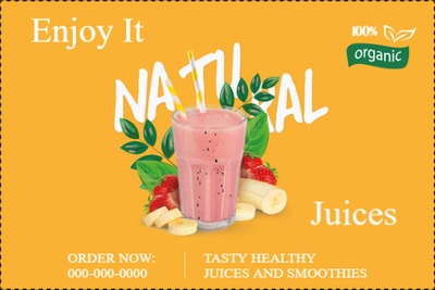 Custom Outdoor Yard Signs Multiple Sizes  Enjoy Natural Juice