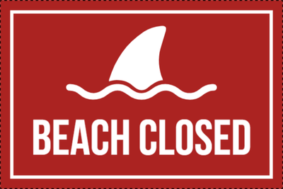Custom Outdoor Yard Signs Multiple Sizes Beach Closed
