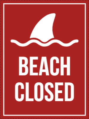 Custom Outdoor Yard Signs Multiple Sizes Beach Closed