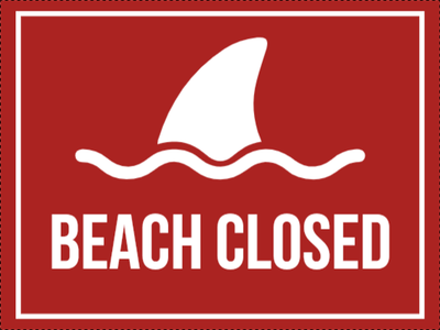 Custom Outdoor Yard Signs Multiple Sizes Beach Closed