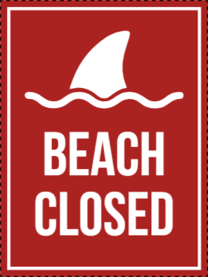 Custom Outdoor Yard Signs Multiple Sizes Beach Closed