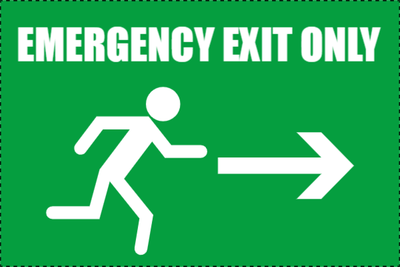 Custom Outdoor Yard Signs Multiple Sizes Emergency Exit Only