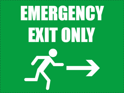 Custom Outdoor Yard Signs Multiple Sizes Emergency Exit Only