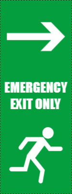 Custom Outdoor Yard Signs Multiple Sizes Emergency Exit Only