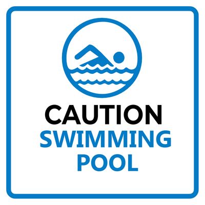 Custom Outdoor Yard Signs Multiple Sizes Swimming Pool Caution