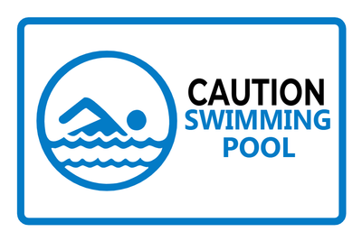 Custom Outdoor Yard Signs Multiple Sizes Swimming Pool Caution