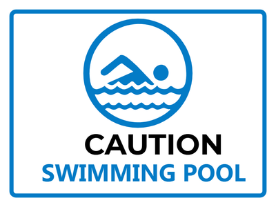 Custom Outdoor Yard Signs Multiple Sizes Swimming Pool Caution