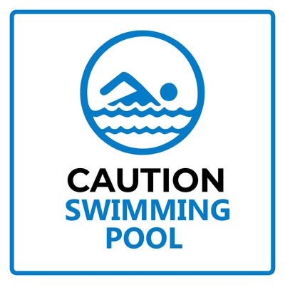 Custom Outdoor Yard Signs Multiple Sizes Swimming Pool Caution