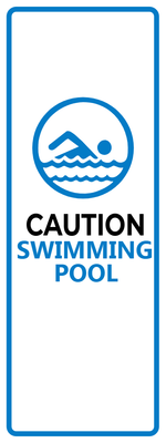 Custom Outdoor Yard Signs Multiple Sizes Swimming Pool Caution