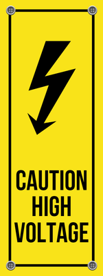 Custom Outdoor Yard Signs Multiple Sizes Caution High Voltage