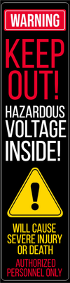 Custom Outdoor Yard Signs Multiple Sizes Hazardous Voltage