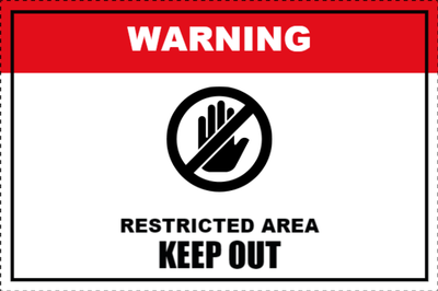 Custom Outdoor Yard Signs Multiple Sizes Restricted Area