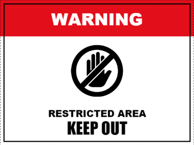 Custom Outdoor Yard Signs Multiple Sizes Restricted Area