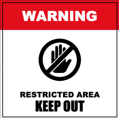 Custom Outdoor Yard Signs Multiple Sizes Restricted Area