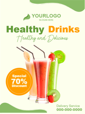 Custom Outdoor Yard Signs Multiple Sizes Healthy Drinks