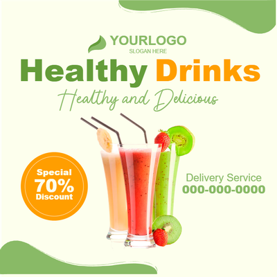 Custom Outdoor Yard Signs Multiple Sizes Healthy Drinks