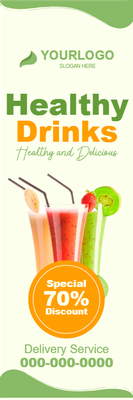 Custom Outdoor Yard Signs Multiple Sizes Healthy Drinks