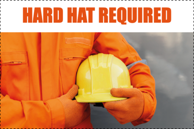 Custom Outdoor Yard Signs Multiple Sizes Hard Hat Required