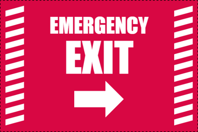Custom Outdoor Yard Signs Multiple Sizes Emergency Exit