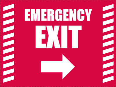 Custom Outdoor Yard Signs Multiple Sizes Emergency Exit
