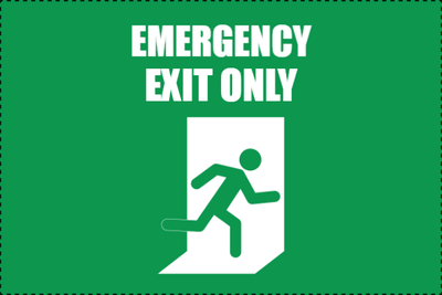 Custom Outdoor Yard Signs Multiple Sizes Emergency Exit Only