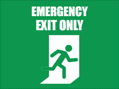 Custom Outdoor Yard Signs Multiple Sizes Emergency Exit Only