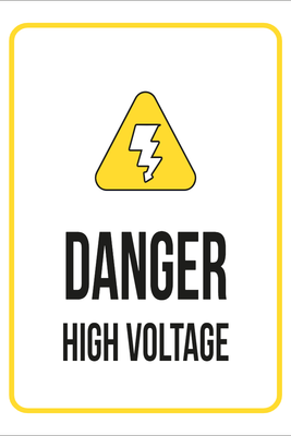 Custom Outdoor Yard Signs Multiple Sizes Danger High Voltage