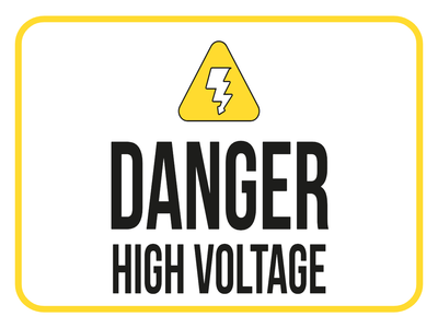 Custom Outdoor Yard Signs Multiple Sizes Danger High Voltage
