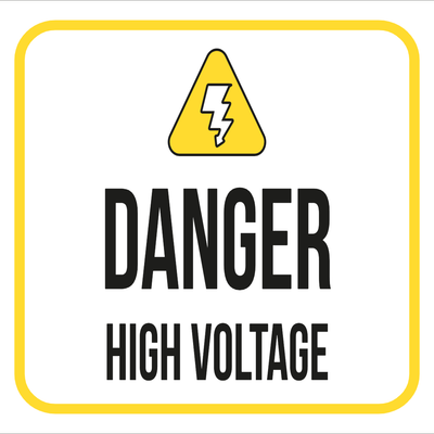 Custom Outdoor Yard Signs Multiple Sizes Danger High Voltage