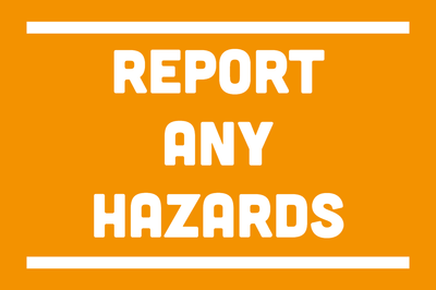 Custom Outdoor Yard Signs Multiple Sizes Report Any Hazards