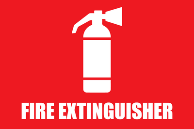 Custom Outdoor Yard Signs Multiple Sizes Fire Extinguisher