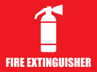 Custom Outdoor Yard Signs Multiple Sizes Fire Extinguisher