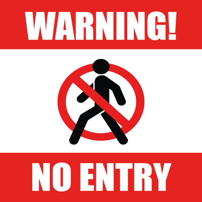 Custom Outdoor Yard Signs Multiple Sizes Warning No Entry