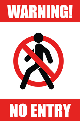 Custom Outdoor Yard Signs Multiple Sizes Warning No Entry
