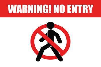 Custom Outdoor Yard Signs Multiple Sizes Warning No Entry