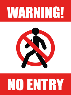 Custom Outdoor Yard Signs Multiple Sizes Warning No Entry