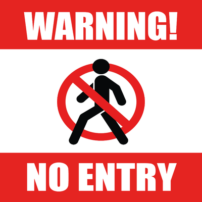 Custom Outdoor Yard Signs Multiple Sizes Warning No Entry
