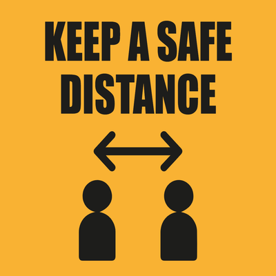 Custom Outdoor Yard Signs Multiple Sizes Keep Safe Distance