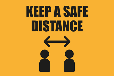 Custom Outdoor Yard Signs Multiple Sizes Keep Safe Distance