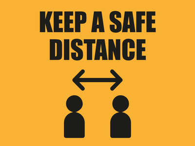 Custom Outdoor Yard Signs Multiple Sizes Keep Safe Distance