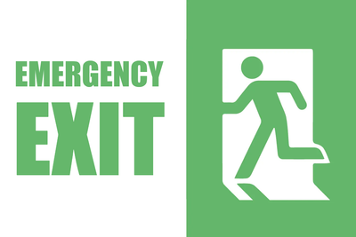 Custom Outdoor Yard Signs Multiple Sizes Emergency Fire Exit