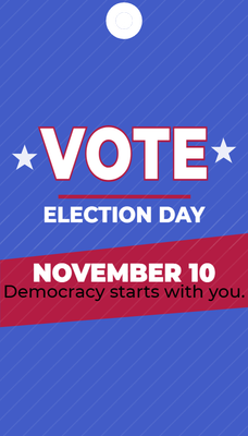 Custom Hang Tags Multiple Sizes Election Day