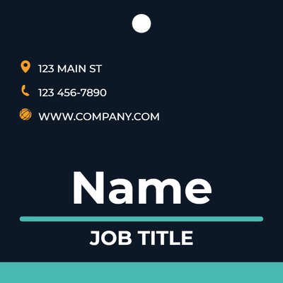 Custom Hang Tags Multiple Sizes Blue Job Title
