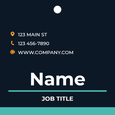 Custom Hang Tags Multiple Sizes Blue Job Title